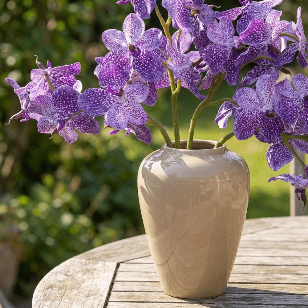 7 Heads Artificial Phalaenopsis Orchids Handmade Decorative Phalaenopsis Branch Real Touch Simulation Orchid Flowers Hotel