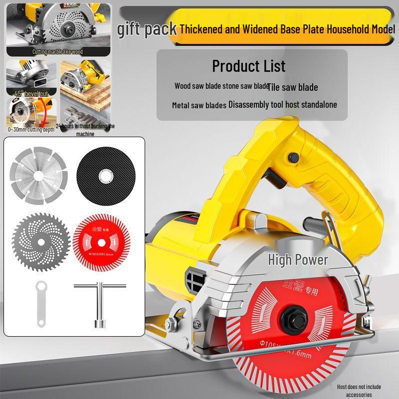 High-Power Multifunctional Handheld Electric Saw for Tile, Stone, Metal, and Marble Cutting