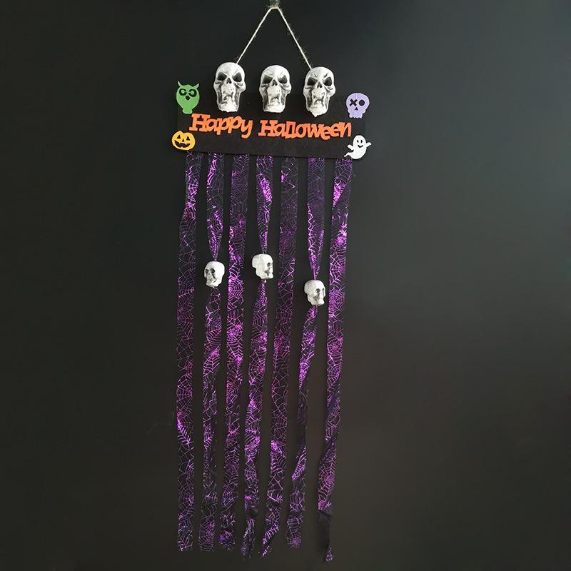 Halloween Skull Door Curtain Decoration for Spooky Festive Parties