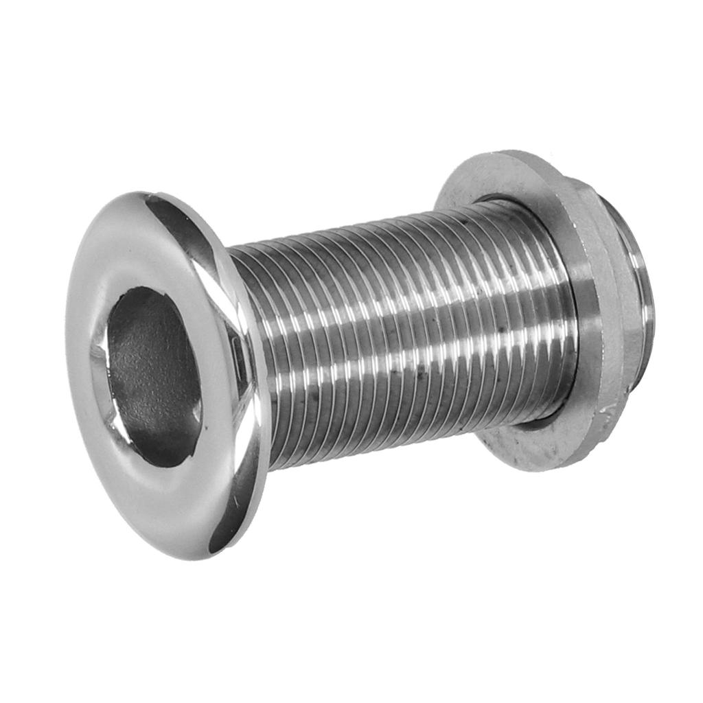 1in Thru Hull Fitting Connector 316 Stainless Steel Water Drain Outlet for Marine Boats Yacht