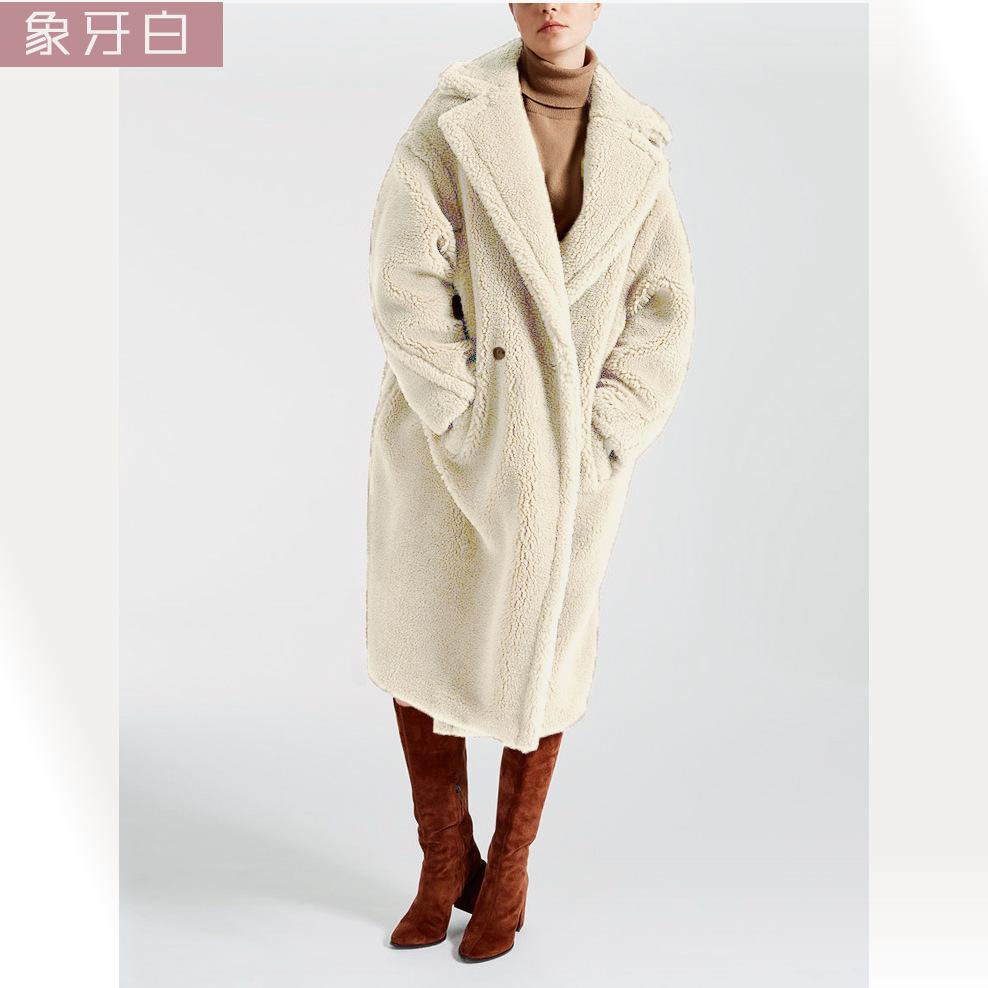 2026 autumn and winter loose fur integrated imitation fur jacket women's clothing medium and long large trench coat lamb wool thickened tide