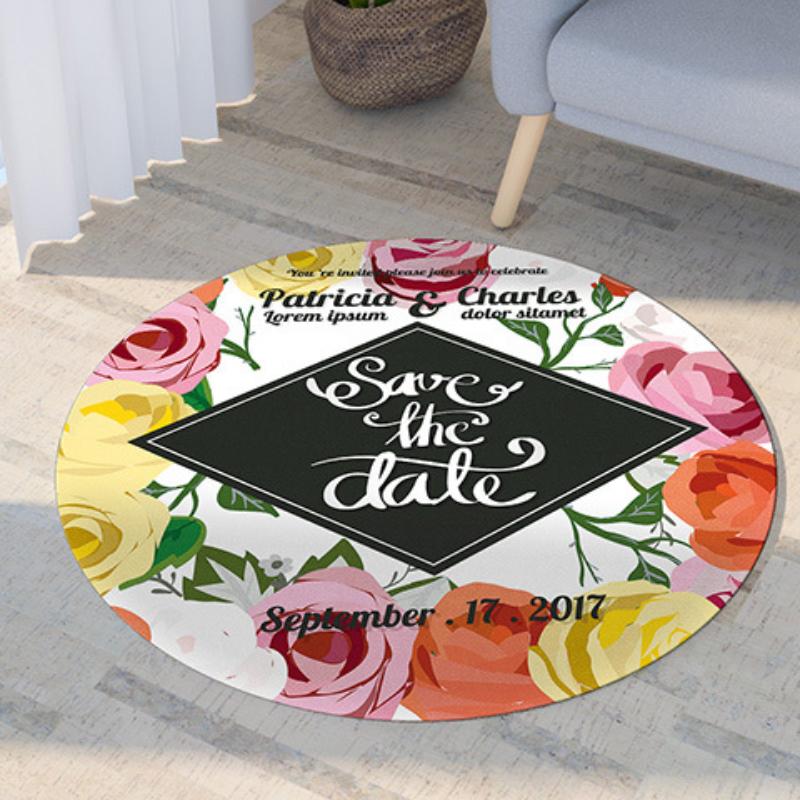 Round Carpet for Bedroom Rugs Living Room Decoration Home Room Decor Computer Table Chair Floor Mat Hallway Entrance Doormat