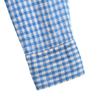 FAIRFAX Linen Blend Check Pattern Long sleeve shirt 36 Blue x white Men's Used