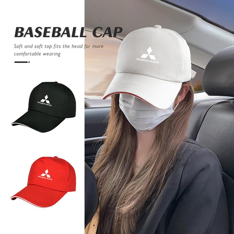 Breathable Cotton Baseball Cap Sweatband Secure Men Women For Mitsubishi Outlander Lancer L200 ASX Pajero Grandis Eclipse