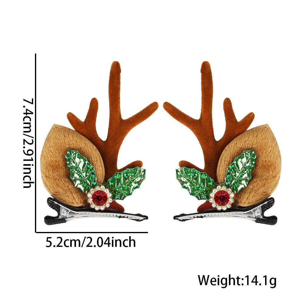 Christmas Hair Stylish Accessories With Cute Plush Antlers And Festive Decorations Women For