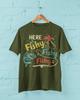 Funny Fishing T-Shirt: Here Fishy Fishy Design, Fisherman Gift