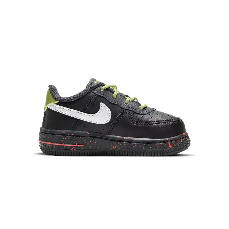 Nike Air Force 1 Low Top Toddler Shoes Black Green Infant And Toddler DC2099-001