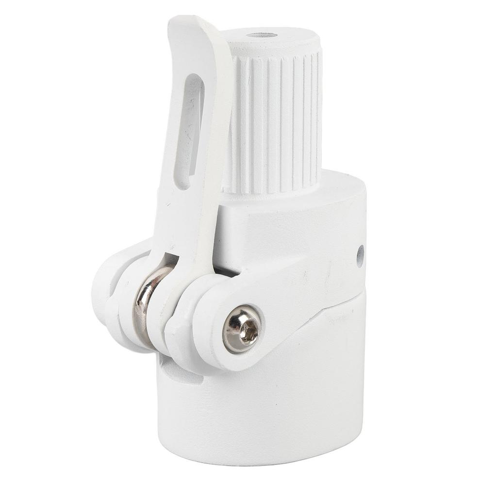 Electric Scooter Folding Pole Base ABS and Alloy Non Slip Coating Folding Pole Fitting Base for Cycling White