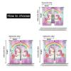 Set Of 2 Unicorn Curtain Rainbow Butterfly Suitable Living Room Bedroom Kitchen Bathroom For Great Made Polyester