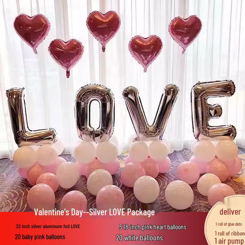 

Valentine s Day Romantic Confession Balloon Decorations - Complete Set