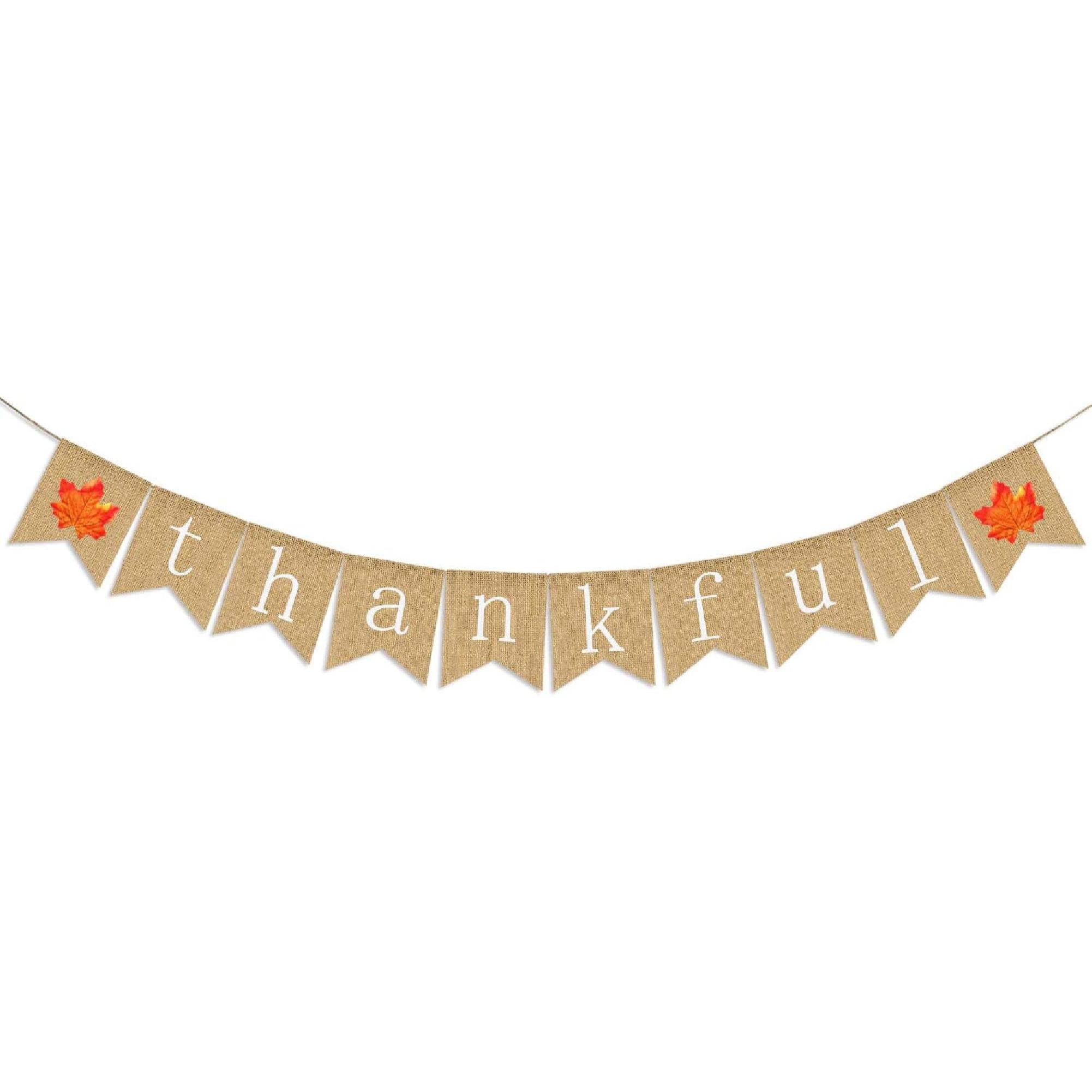 Благодарный Баннер из Мешковины | Благодарный Настенный Баннер из Мешковины | Баннер на День Благодарения | Сельская Декорация на День Благодарения | Осенний Баннер | Декор на День Благодарения