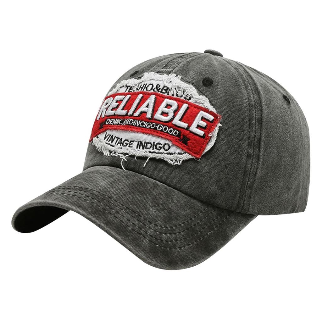 Baseball English CA970 [White Fang] Hat, Cap, Letters, Brim, Stylish, Fashionable, Cool, Men's, Women's, (Black)