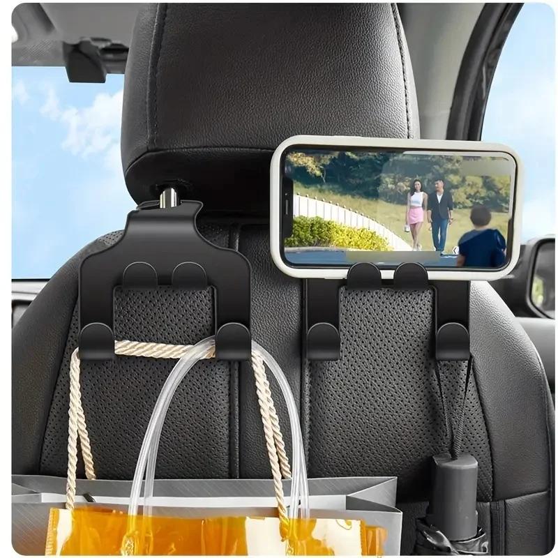 Car Seat Back Hook, Creative Hidden Design, Multifunctional Car Hook, Essential For Stable And Non Falling In Car Accessories.