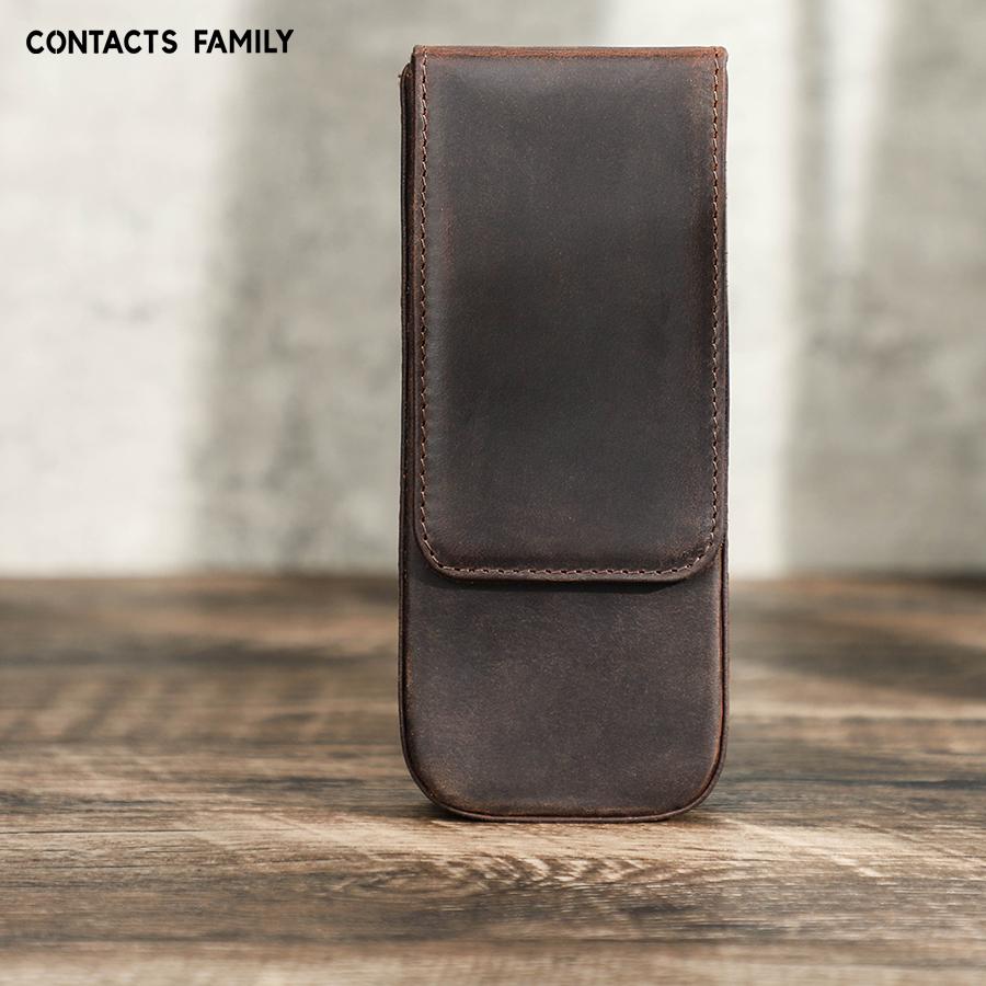 Luxury Office School Genuine Leather 3 Slots Pen Case Organizer With Removable Pen Tray Holder