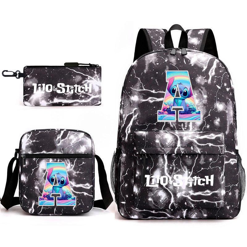 School Season Student Backpack Heat Transfer Travel Bag Three-Piece Leisure Bag Computer Bag Backpack
