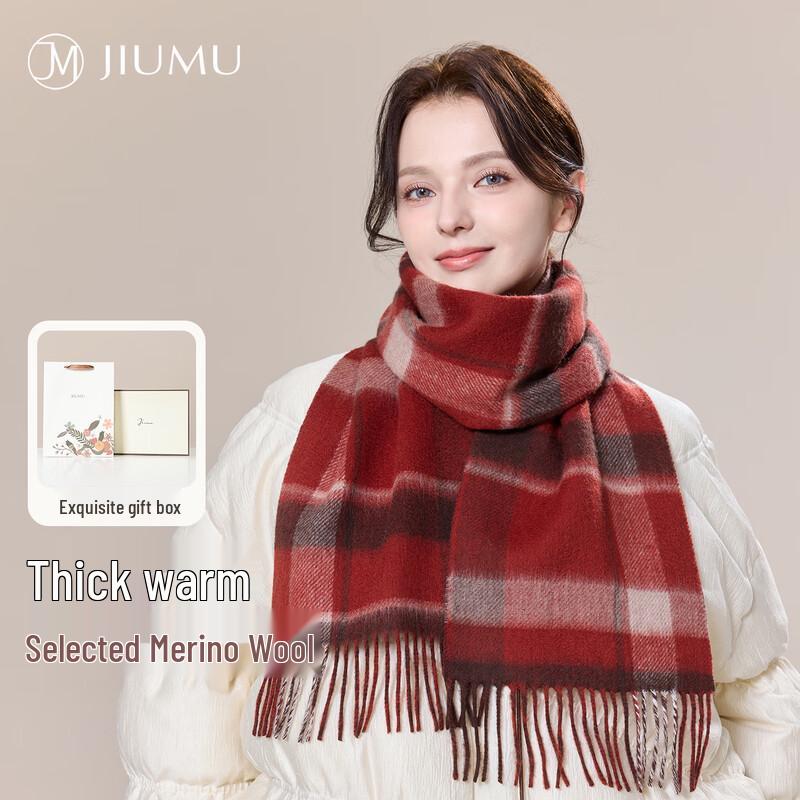 

JIUMU Women s Autumn/Winter Wool Scarf Shawl Gift Set