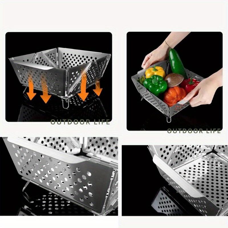 Portable Wood Stove Stainless Steel Mini Folding Barbecue Grill Portable Wood Stoves Burner Charcoal BBQ Grill Camping Accessory