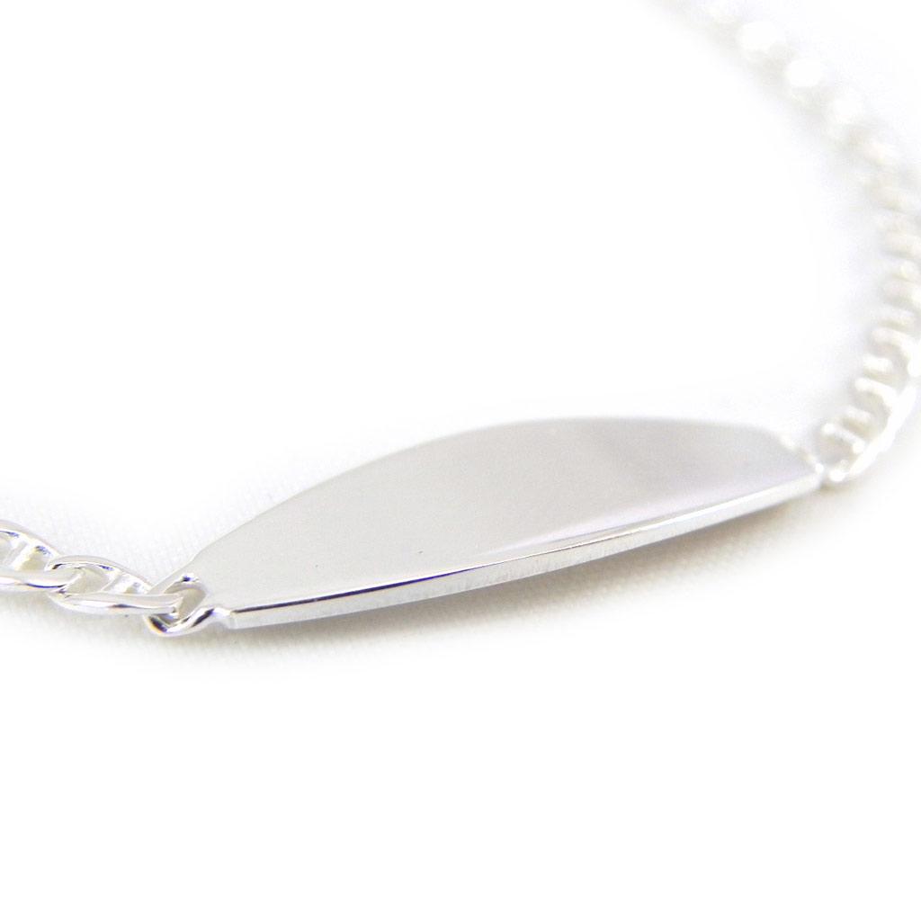 Les Trésors De Lily [G1736] - Silver 'Bambino' Bracelet - 15 Cm - 20x7 Mm