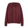 Cross-border Amazon Foreign Trade Women's Clothing Autumn New Knitted Minimalist and Comfortable Long-sleeved Solid Color Hooded Cardigan Sweater 