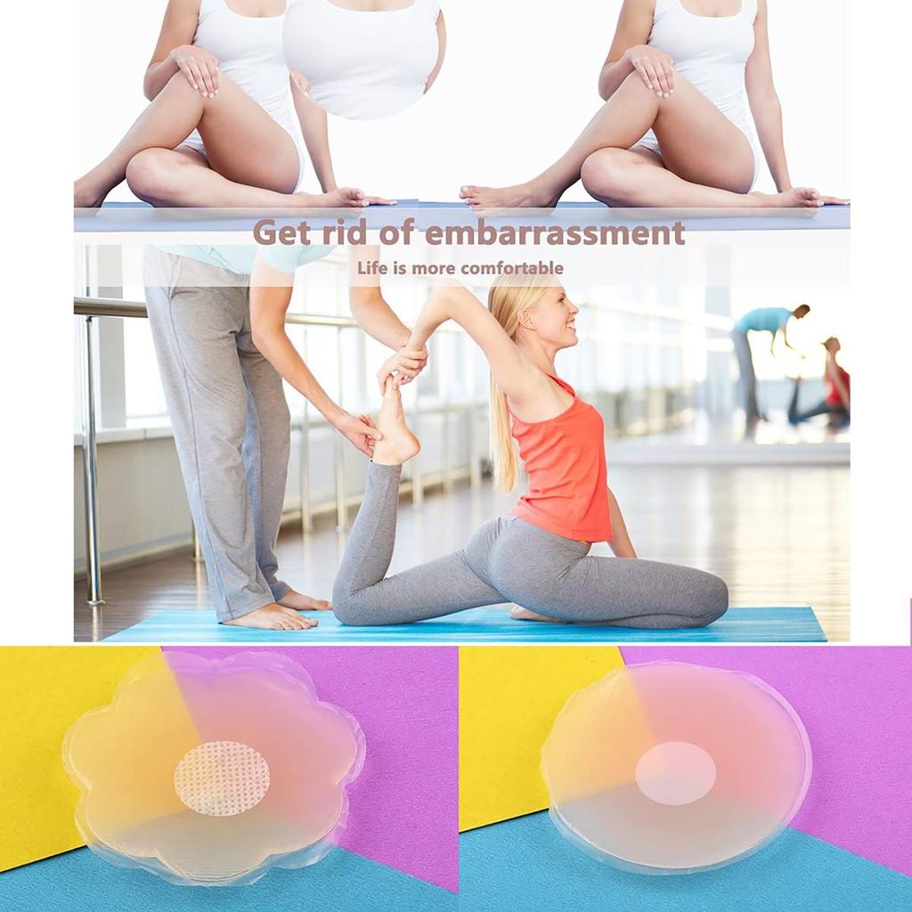 4 Pairs Ultra Thin Women's Nipple Covers Reusable Self-adhesive Silicone 8 Cm