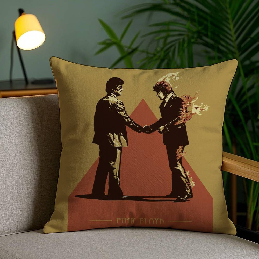 Band P-PinK FloydE Kissenbezug Sofa Kurzer Plüsch Beidseitiger HD-Druck Zimmer Zuhause Büro Geschenk Kissenbezug