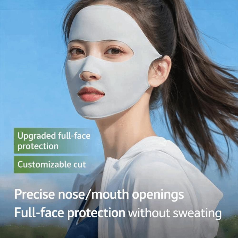 Breathable Anti-UV Neck Scarf Full Face Sunshade Face Mask Cool Sun Protection Mask Summer