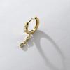 ANDYWEN 925 Sterling Silver Gold  CZ Piercing Huggies Clips Pendientes Drop Earring 2023 Fine Jewelry Gift