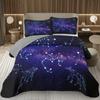 12 Constellation Astrology Bedspreads Zodiac Coverlet Boho Exotic Twin King Bedding Set Reversible Grey Quilted Bedspread Cover