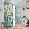 2pcs 2D flat printing Curtains Butterflies Daisy Flowers New Beginning Fabric Without Electricity Family Party Perfect for