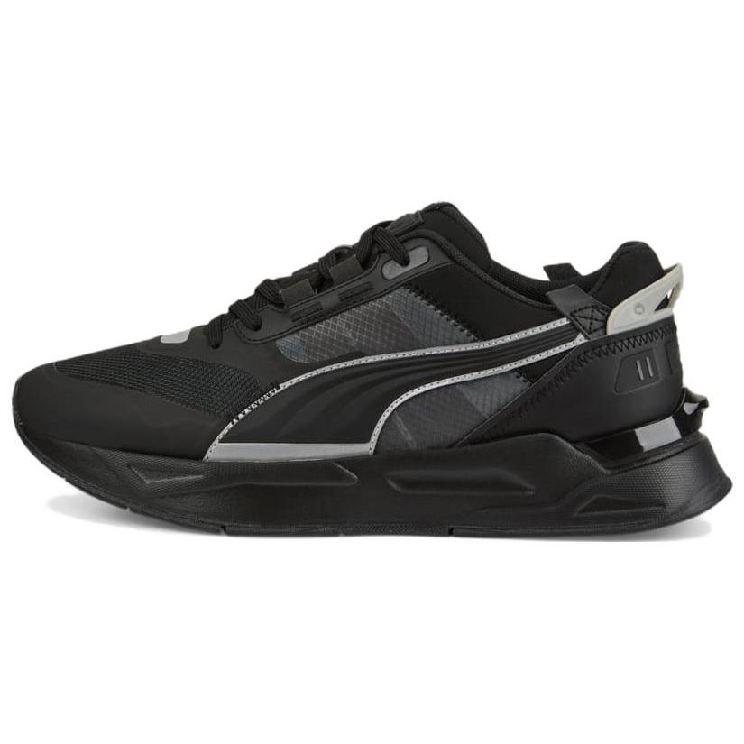 Puma Mirage Sport Tech Reflective Unisex Black Silver Sneakers 388620-01 EU 39