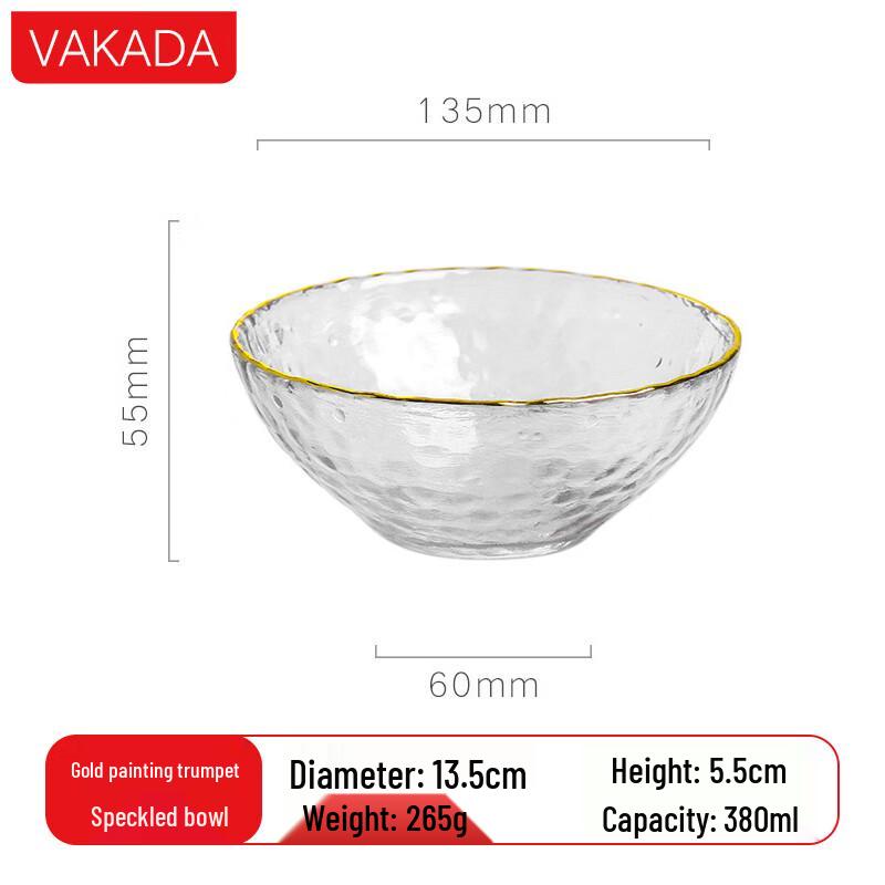 VAKADA Glass Salad Bowl