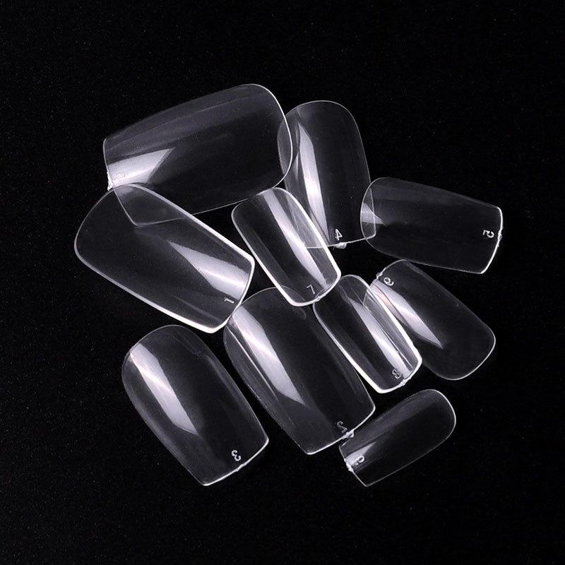 Round Head Full-Cover Short Painted Nail Art Tips