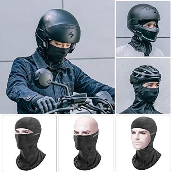 ROCKBROS Balaclava Summer Use Cooling Face Cover Beanie UV Cut Sunburn Prevention Breathable Lightweight Quick-Drying Stretchable Cycling Motorcycle