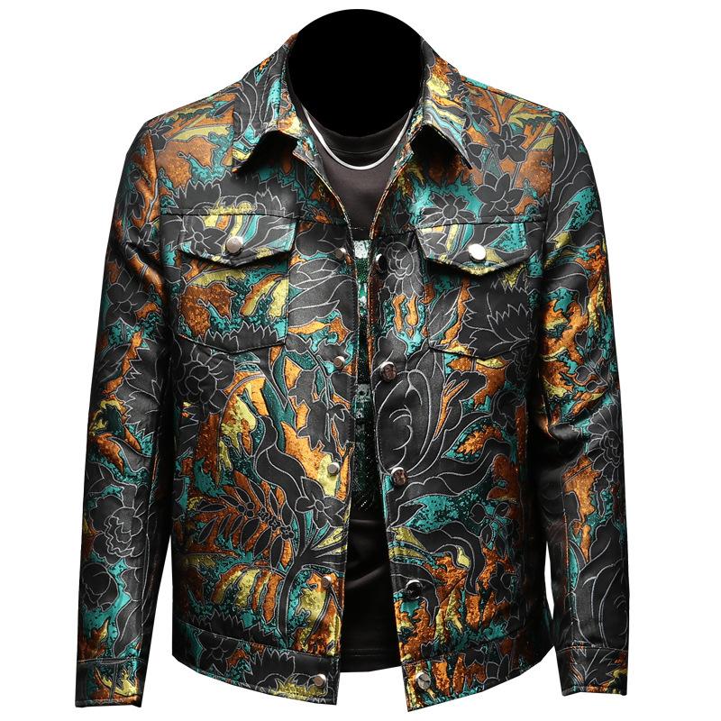 2025 New Men's Lapel Jacket Trendy Fashion Casual Jacket 20255