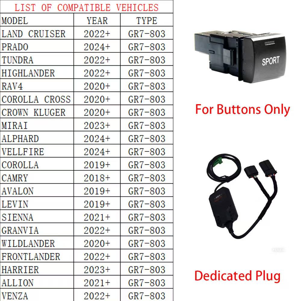 Suitable for 2022+Toyota Land Cruiser 300 and Prado 250 throttle controller accelerator sport mode to enhance performance PRADO