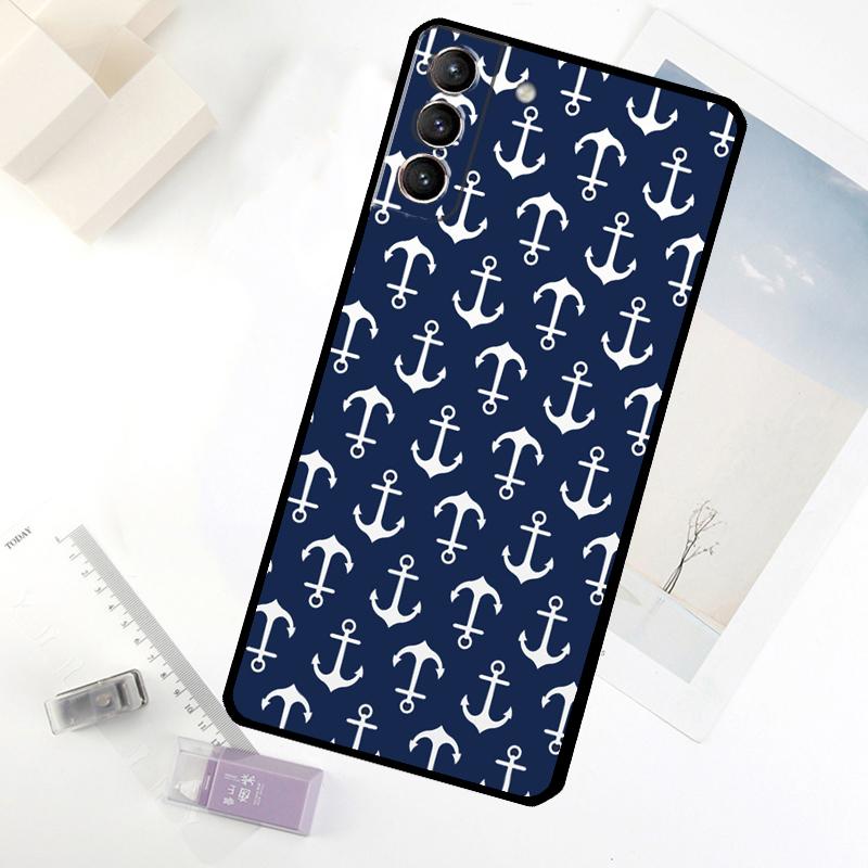 Anchor Boat Phone Case For Samsung Galaxy S24 FE S23 Ultra S21 S22 S25 S26 Ultra S10 Plus S20 FE Cover