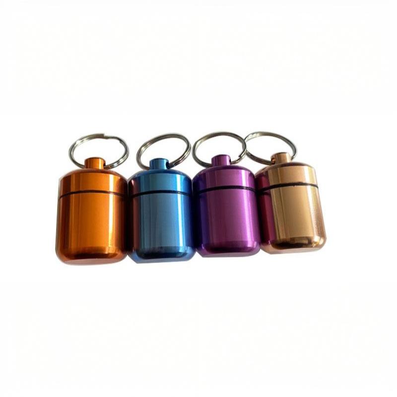 Portable Mini Pill Case Keychain Box Waterproof Travel Container Bottle With Keyring For Medicine Ear Plug Jewelry