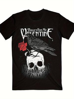 Bullet For My Valentine Raven Tričko 100% Bavlna Grafické Tričko s Krátkým Rukávem Unisex Muži Ženy Léto