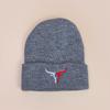 Simple Bull Head Embroidery Hip-Hop Knitted Hat For Men And Women To Keep Warm And Cool Street Pullover Hat