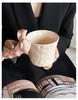 Charming 3D Bow Ceramic Mug - Elegant Light Luxury Design