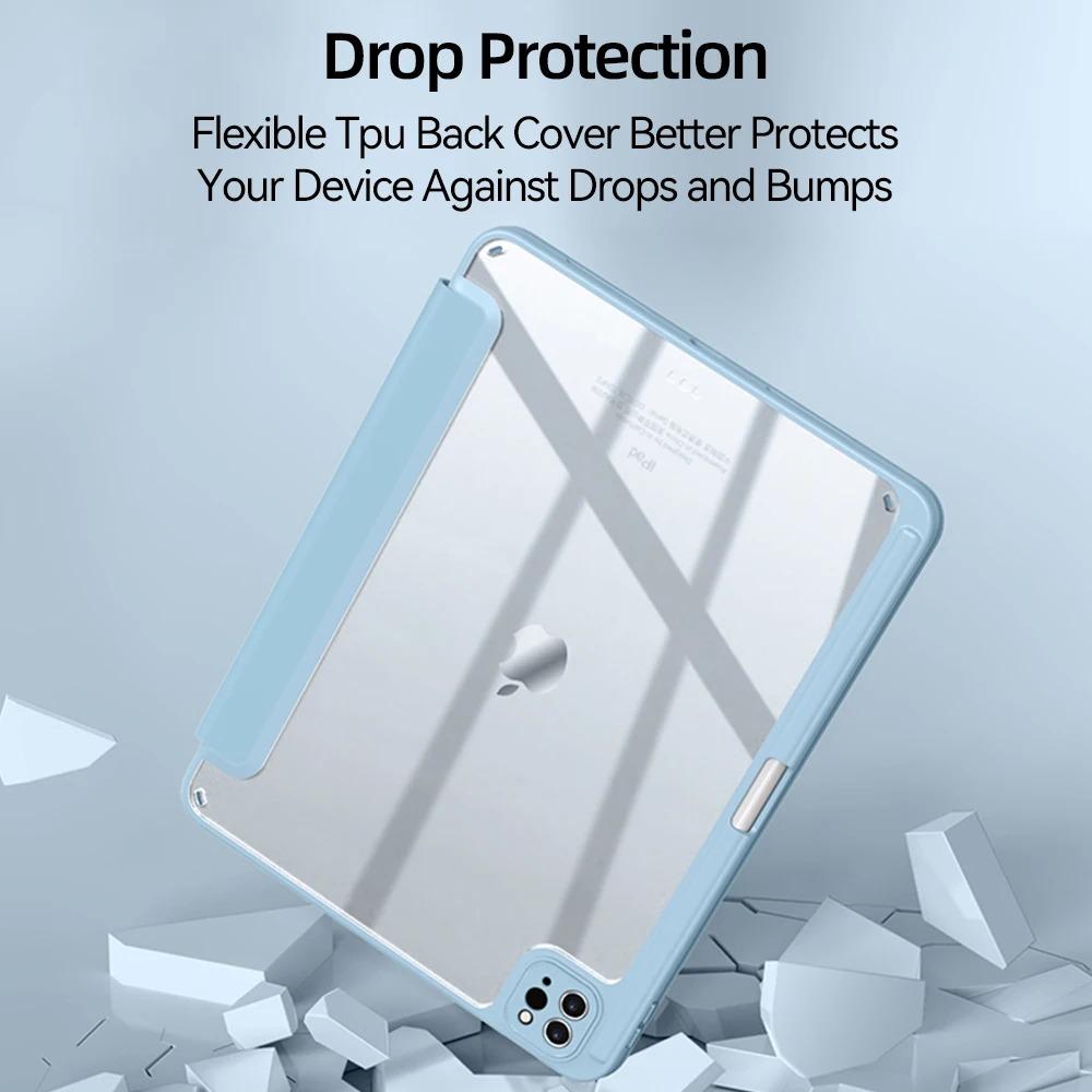 For 2025 iPad Air 11 Case iPad 10th Generation 11th A16 9th Cover Gen iPad Pro11 4 5 10.9in 12.9 M2 M3 M4 Pencil Holder Case