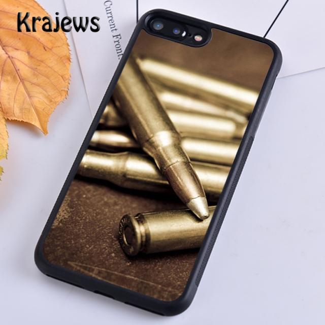 Krajews Vojenská Zbraň Kulky Koláž Kryt na Telefon pro iPhone 14 5 6s 7 8 plus X XR XS 11 12 13 pro max Samsung S21 S22 ultra
