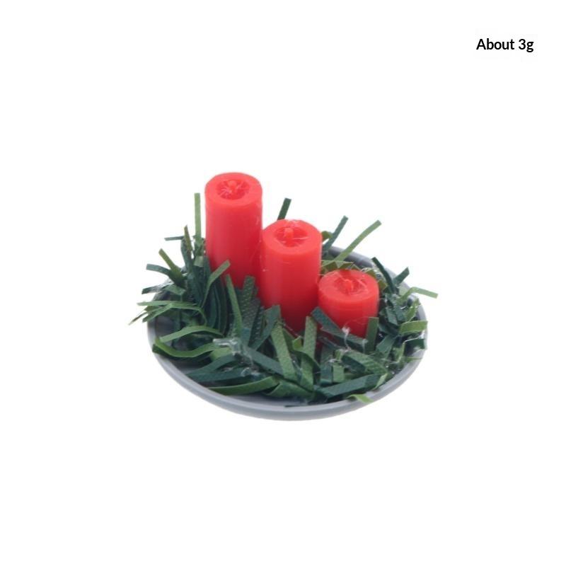 1:12 Miniature Dollhouse Christmas Scene Accessories Candle/Tree Diy Xmas Living Room Decor Micro Landscape Model