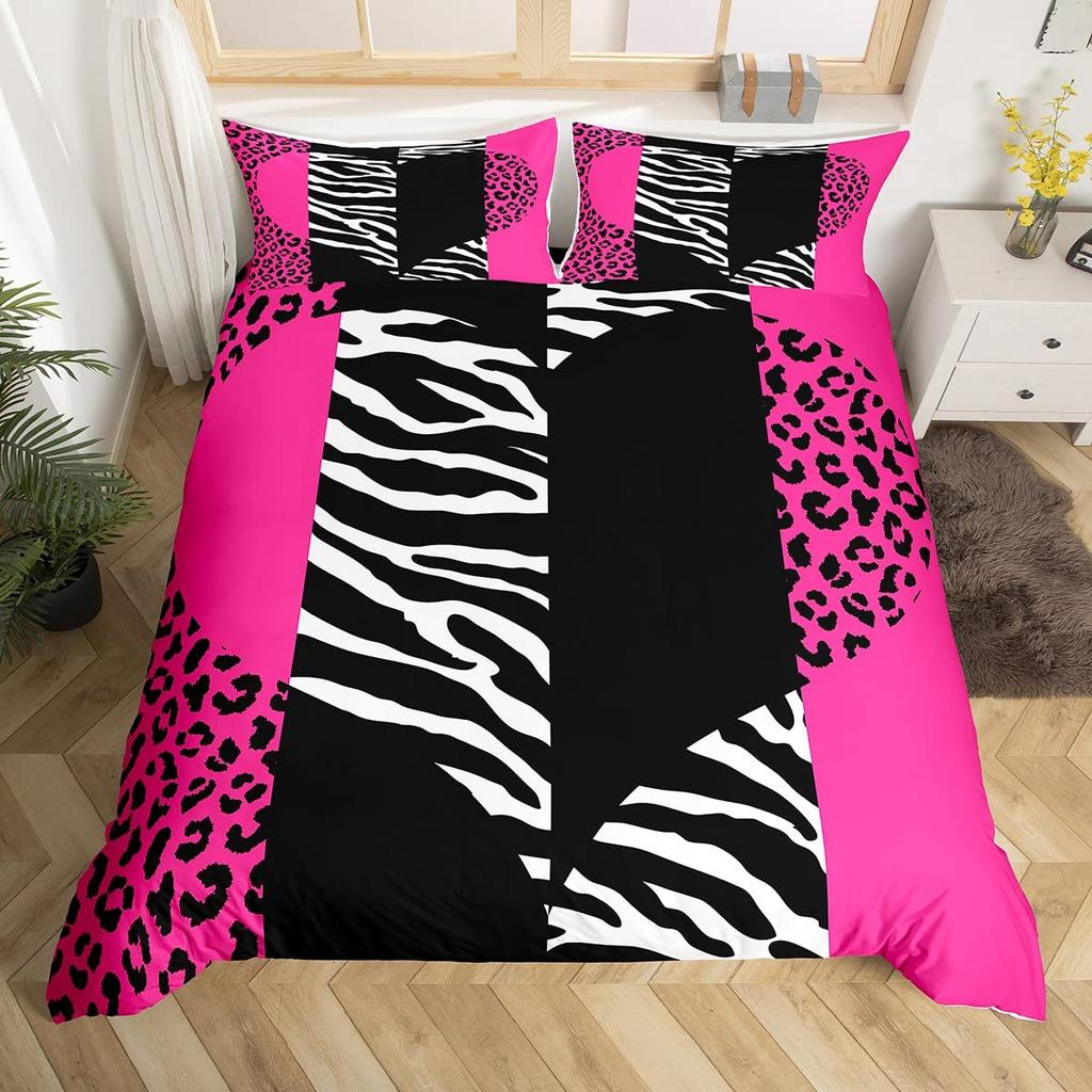 Comforter Leopard Pattern Animal Print Cheetah King Bedding Set For Kids Man And Woman Luxury Comforter Bedroom Decor