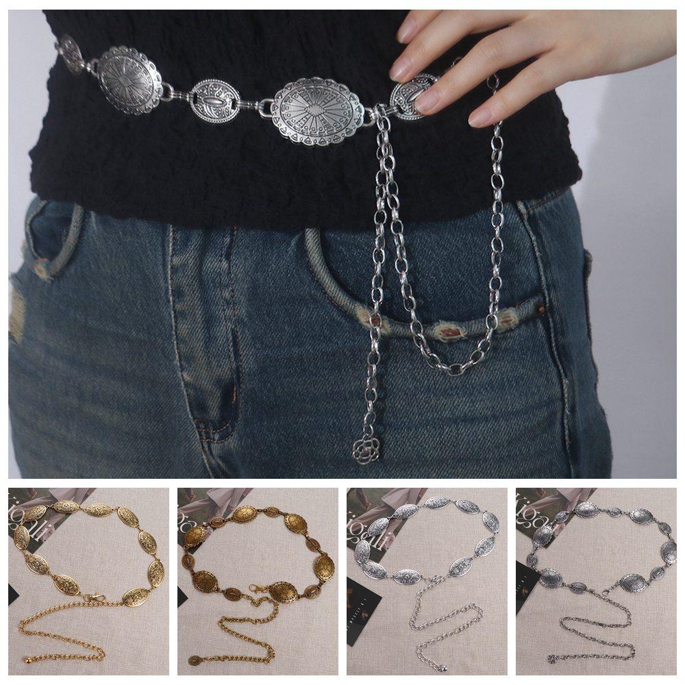 Carving Belt Waist Chain Body Jewelry Metal Body Chain Summer Women