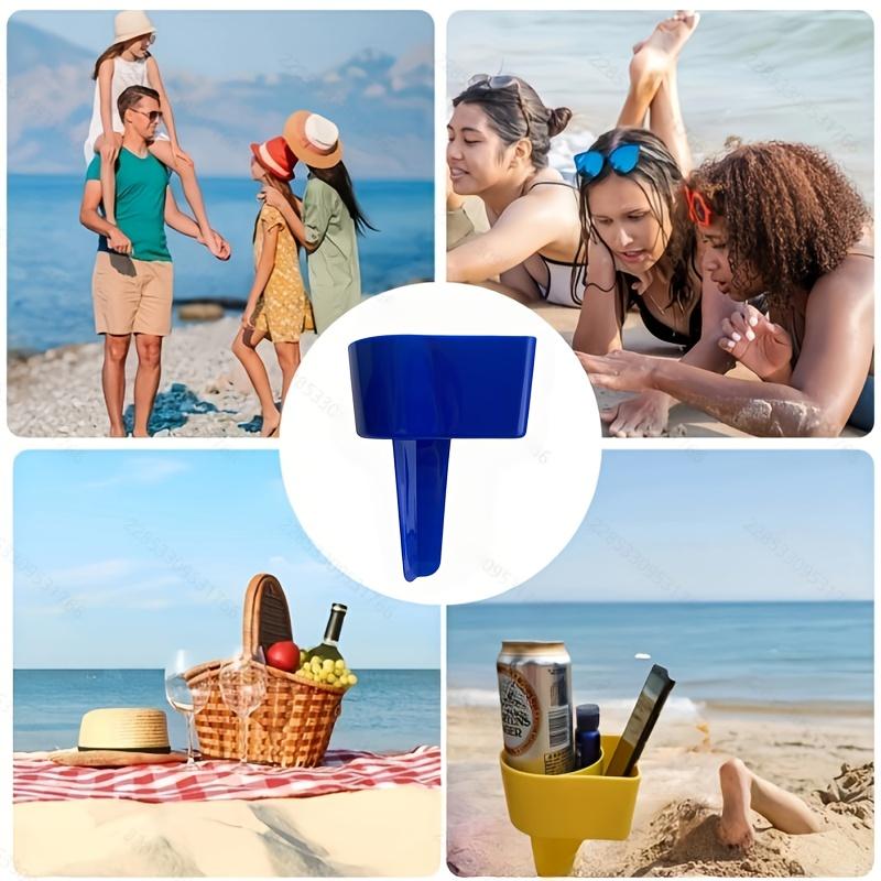 Beach Cup Holder Drinks Multifunctional Sand Cup Holder Drinks Phone Glasses Keys Essential Beach Travel Gift Summer Vacation