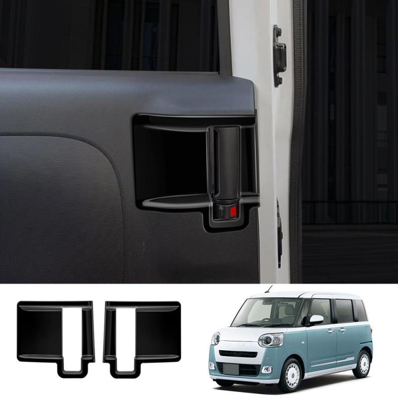 ABS black For Daihatsu MOVE CANBUS  interior  Accessories  inner handle bowl cover middle door handle switch button frame
