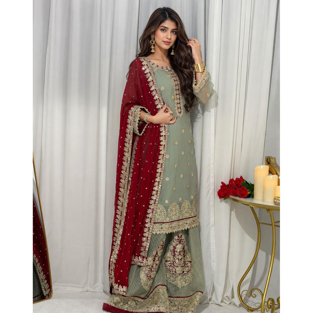 Bollywood Paksiatni Designer Palazzo Suit Indian Party Wear Ethnic Salwar Kameez
