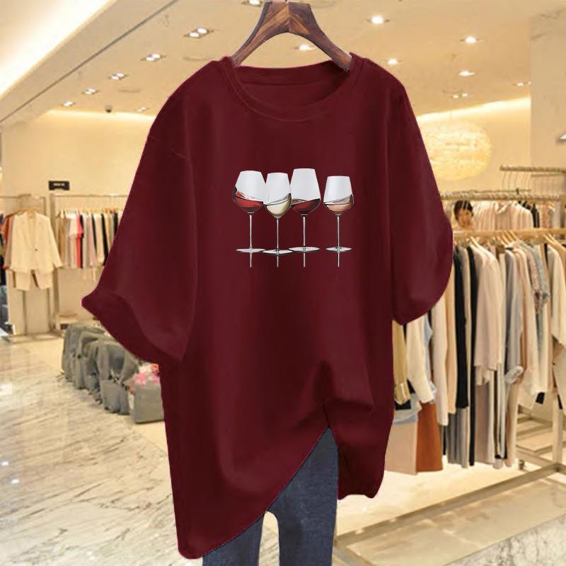 Women's Loose Fit Pure Cotton T-shirt for Spring and Summer