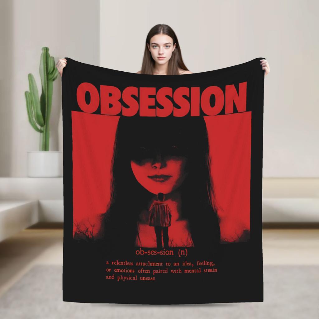 Obsession Shattered Glass Horror Character Plush Blanket Child Flannel Throw Blanket For Outdoor Warm Soft Design Bedspread Gift